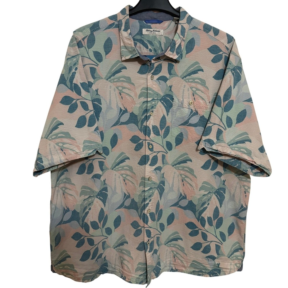 Tommy Bahama Nova Wave Button Down Shirt Mens 3XLB Floral Vacation Reverse Print